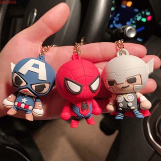 Dwayne พวงกุญแจ จี้การ์ตูน Iron Man Captain America Spiderman Hulk Marvel Avengers น่ารัก