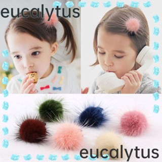 Eucalytus1 กิ๊บติดผม ขนมิงค์ ปอมปอม น่ารัก สําหรับเด็กผู้หญิง