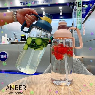 Amber ขวดน้ํา Tritan 1.8 ลิตร สําหรับเล่นกีฬา ยิม ตั้งแคมป์ ฟิตเนส กลางแจ้ง