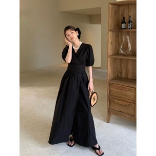 [NEW autumn] interpretation of Beauty NEW OPEN2023 summer casual simple dress womens temperament lace V-neck dress 82060 SMUV