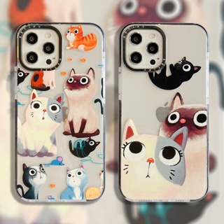 เคสโทรศัพท์มือถือแบบนิ่ม TPU กันกระแทก ลายแมว สีคู่ สําหรับ Samsung A02S A03S A03 A04 A12 M12 A13 A14 A22 A23 A32 A33 A34 A52 A53 A54 A72 A73