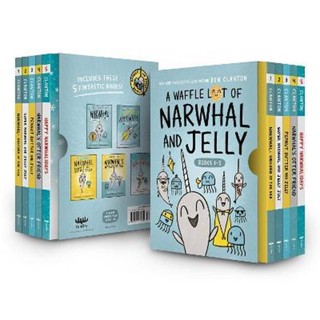 [หนังสือ เด็ก]A Waffle Lot of Narwhal and Jelly (Hardcover Books 1-5) (A Narwhal and Jelly Book) (Boxed Set) ปกแข็ง C...