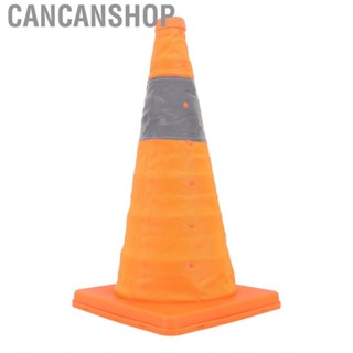 Cancanshop Reflective Safety Cone 45x24.5x24.5cm Collapsible Portable Soft Traffic for Road Parking