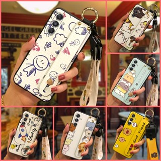 Phone Holder Waterproof Phone Case For Samsung Galaxy M34 5G/SM-M346B Back Cover Soft case Lanyard Wrist Strap Cartoon