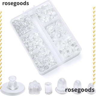 Rosegoods1 ซิลิโคนต่างหู ด้านหลัง แบบพกพา ที่อุดต่างหู ด้านหลัง สําหรับต่างหูหนัก ต่างหูด้านหลัง