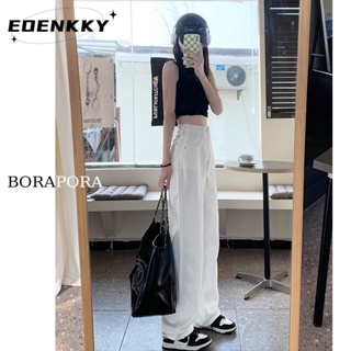 EOENKKY กางเกงขายาว กางเกงยีสน์ผู้หญิง ทรงหลวม ๆ ตรง Retro Hip Hop Pants 2023 NEW Style  สไตล์เกาหลี fashion ทันสมัย Korean Style A97L01N 36Z230909