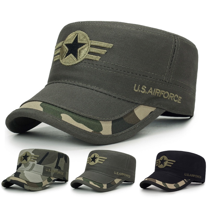 หมวกแบนหมวกเบสบอลหมวกป้องกันแสงแดดหมวกกลางแจ้งหมวกตั้งแคมป์