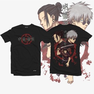 Cool เสื้อยืดแขนสั้นลําลอง พิมพ์ลายกราฟิกอนิเมะ Jujutsu Kaisen Gojo Geto Toji แฟชั่นสําหรับผู้ชาย และผู้หญิง