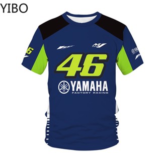 ใหม่ เสื้อยืดแขนสั้นลําลอง พิมพ์ลายโลโก้รถยนต์ YAMAHA 3 มิติ แฟชั่นฤดูร้อน สําหรับเด็กผู้ชาย และผู้หญิง