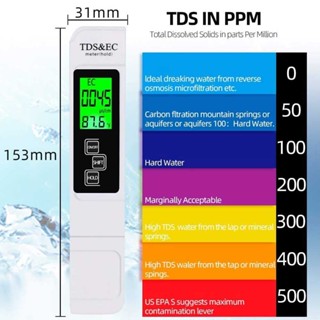 PC Digital Water Quality Tester Meter Water Purity Temperature Meter TEMP Tester