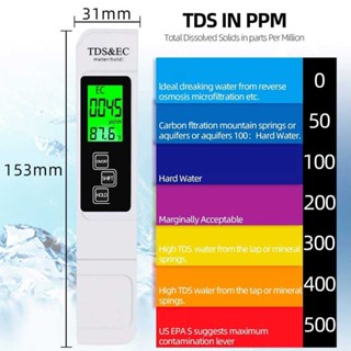 PC Digital Water Quality Tester Meter Water Purity Temperature Meter TEMP Tester