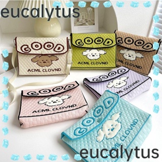 Eucalytus1 กระเป๋าถือ กระเป๋าใส่โทรศัพท์มือถือ ผ้าถัก ความจุสูง ขนาดเล็ก สําหรับผู้หญิง