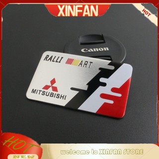 สติกเกอร์โลโก้ XINFAN RALLIART อลูมิเนียม รูปตราสัญลักษณ์ 100x27 มม. สําหรับตกแต่งรถยนต์ Mitsubishi Which Your Car Is Worth Having