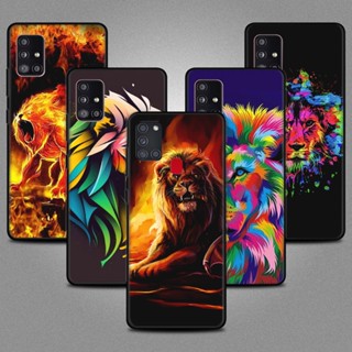 Samsung A5 2017 A6 S7 S8 2018 A6 A8 Plus 2018 พลาสติก นิ่ม TPU สิงโต สีสันสดใส