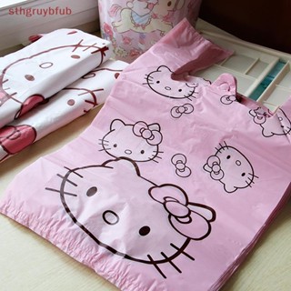 Sthb ถุงขยะพลาสติกหนา ลายการ์ตูน Hello kitty Cinnamoroll น่ารัก แบบพกพา คุณภาพสูง สําหรับเด็กผู้หญิง