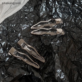 Shakangcool กิ๊บติดผม โลหะผสม รูปคลื่น สีเงิน เครื่องประดับ สไตล์วินเทจ มินิมอล แฟชั่นเกาหลี สําหรับผู้หญิง SGL