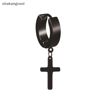 Shakangcool ต่างหูสเตนเลส จี้รูปหลายรูป สีดํา สไตล์โกธิค พังก์ พังก์ เครื่องประดับแฟชั่น สําหรับผู้ชาย ผู้หญิง SGL