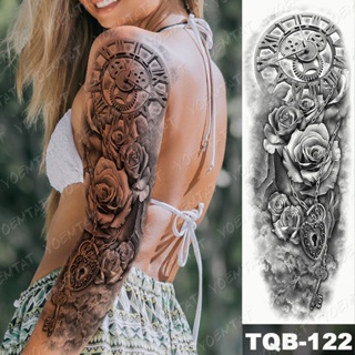 Gear Eros Lock Watch Rose Arm Shoulder Black Man Woman Glitter Tatu Transfer Tattoo Semi Permanent Tattoo Sleeve Gomette Tato Sell Well