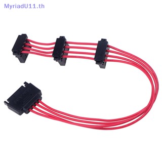 Myriadu สายเคเบิลต่อขยาย 4PIN IDE 1 เป็น 3 SATA 18AWG สําหรับฮาร์ดไดรฟ์ HDD SSD PC DIY