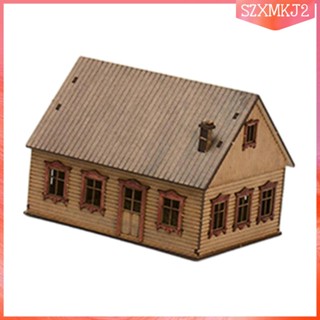 [szxmkj2] ของเล่นตัวต่อ รูปบ้านทิวทัศน์ สเกล Oo 3D สไตล์ยุโรป 1/72 DIY สําหรับฉากโต๊ะทราย