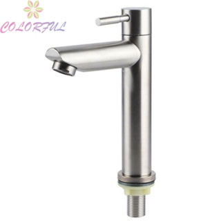 【COLORFUL】Basin Faucet Bathroom Counter Durable Fresh Simple Single Cold Sleek Design