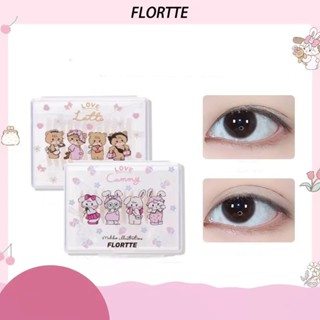 【ใหม่】FLORTTE &amp; Mikko แผ่นแปะตาสองชั้น โทนสีธรรมชาติ