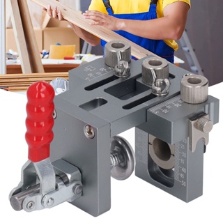 ShiZi 3 in 1 Woodworking เจาะ Locator Quick Clamping Limiting Adjustable Puncher ชุดเครื่องมือ