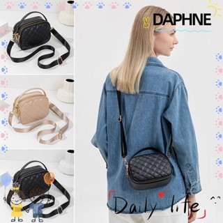 Daphne กระเป๋าสะพายไหล่ สะพายข้าง หนัง PU ทรงสี่เหลี่ยม ขนาดเล็ก กันน้ํา พร้อมสายสะพาย สําหรับผู้หญิง