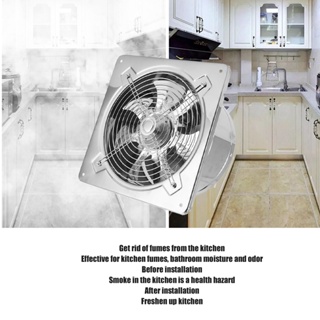 YOklahoma 220V 100W Exhaust Fan 410 Stainless Steel Diameter 9.8in Through Wall Bathroom for Garage Kitchen Warehouse