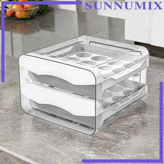 [Sunnimix] กล่องใส่ไข่ 2 ชั้น สําหรับตู้เย็น