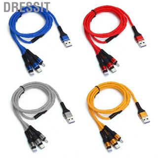 Dressit 3 in 1  Cord  USB Multi Cable  Abrasion High Density for IOS Ports Type C Micro