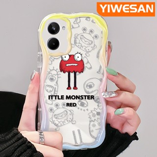 เคสโทรศัพท์มือถือแบบนิ่ม ใส กันกระแทก ลายการ์ตูนมอนสเตอร์ตัวเล็ก สีแดง หลากสี สําหรับ Realme 10