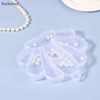 [Rut] กล่องพลาสติกใส รูปเปลือกหอย สําหรับใส่เครื่องประดับ พลอยเทียม 1 ชิ้น