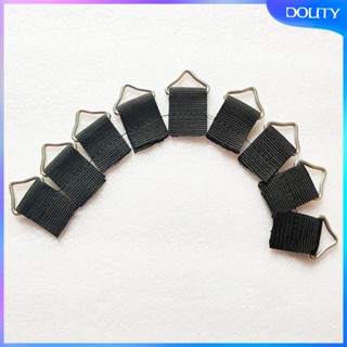 [dolity] หัวเข็มขัด ทรงสามเหลี่ยม พร้อมสายรัด ทรงสามเหลี่ยม อุปกรณ์เสริม สําหรับแทรมโพลีน เตียงกระโดด กระเป๋าถือ 10 ชิ้น