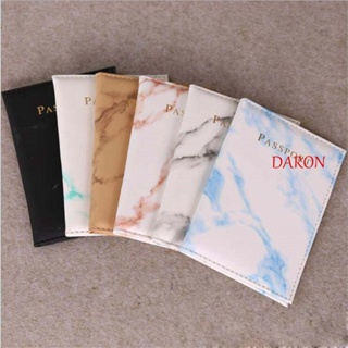 Daron เคสกระเป๋าสตางค์ หนัง PU ลายหินอ่อน สําหรับใส่หนังสือเดินทาง บัตรประจําตัวประชาชน