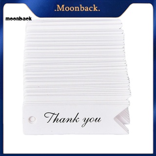 &lt;moonback&gt; ป้ายแท็กกระดาษ ลายตัวอักษร Thank You แฮนด์เมด สําหรับตกแต่ง 100 ชิ้น