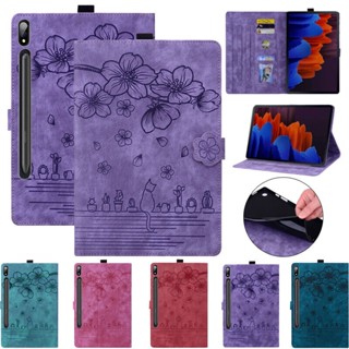 เคสโทรศัพท์หนัง ฝาพับแม่เหล็ก กันกระแทก พร้อมช่องใส่บัตร และขาตั้ง สําหรับ Samsung Galaxy Tab S8 S9 Ultra 14.6 นิ้ว 11 นิ้ว 12.4 นิ้ว SM-X710 X716B X718U SM-X810 X816B X818U SM-X910
