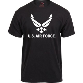 [S-5XL] เสื้อยืดคอกลม Zghtx5 [พร้อมส่ง] เสื้อยืดแขนสั้น พิมพ์ลายโลโก้ Air Force Wing Usaf สีดํา พลัสไซซ์ ของขวัญวันเกิด