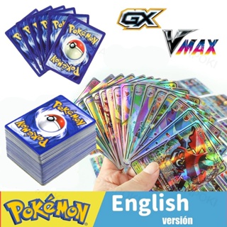 การ์ดเกมโปเกม่อน ภาษาอังกฤษ Vmax Cartas MAX MEGA GX EXChildren Battle Team Shining Vmax TOMY 100 ชิ้น