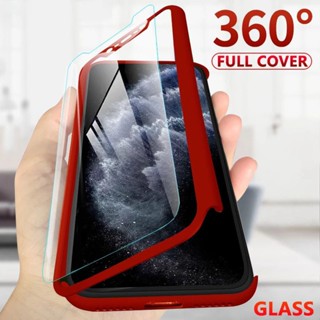 เคสโทรศัพท์มือถือ กระจกนิรภัย กันกระแทก 360 องศา สําหรับ Huawei Y5 Y6 prime pro 2017 2018 2019