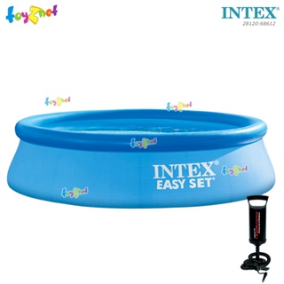 อุปกรณ์ดำน้ำ Intex สระอีซี่เซ็ต 10 ฟุต (3.05x0.76 ม.) รุ่น 28120 + ที่สูบลมดับเบิ้ลควิ๊ก วัน รุ่น 68612