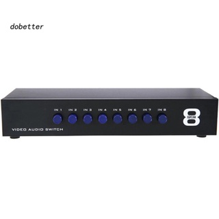 &lt;Dobetter&gt; กล่องสวิตช์แยกเสียงวิดีโอคอมโพสิต เข้า 8 ออก 1 3 RCA AV สําหรับ HDTV