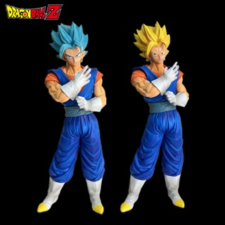 โมเดลฟิกเกอร์ PVC รูปปั้นอนิเมะ Dragon Ball Z Super Saiyan ขนาด 22 ซม. สีเหลือง สีฟ้า ของเล่น ของสะสม สําหรับเก็บสะสม