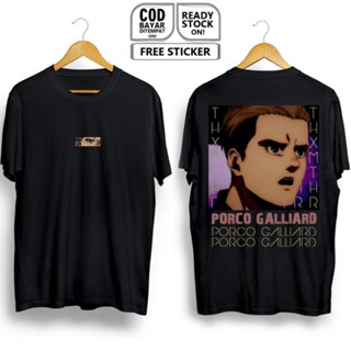 เสื้อกีฬาแขนสั้น ลายมังงะ PORCO GALLIARD ATTACK ON TITAN ASSASIN JAPANESE สไตล์ญี่ปุ่น