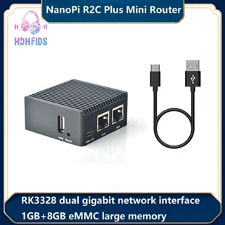 บอร์ดทดลอง NanoPi R2C Plus พร้อมเคสโลหะ RK3328 EMMC RAM Mini Router Combo 1 ชุด