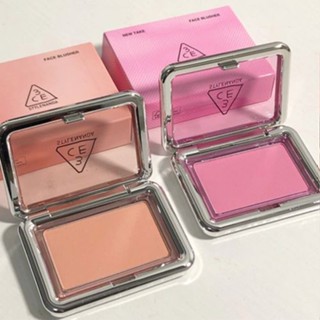 3ce บลัชออนปัดแก้ม เนื้อแมตต์ สีส้ม ธรรมชาติ           3CE monochrome powder blusher peach orange nude powder matte natural cheek