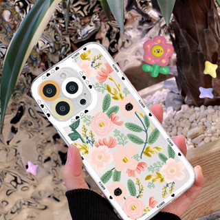 Phjm2 เคสโทรศัพท์มือถือแบบใส กันกระแทก ลายดอกไม้ แนวสตรีท สําหรับ Iphone 13promax 12mini 14 13 11 xsmax xr 7p