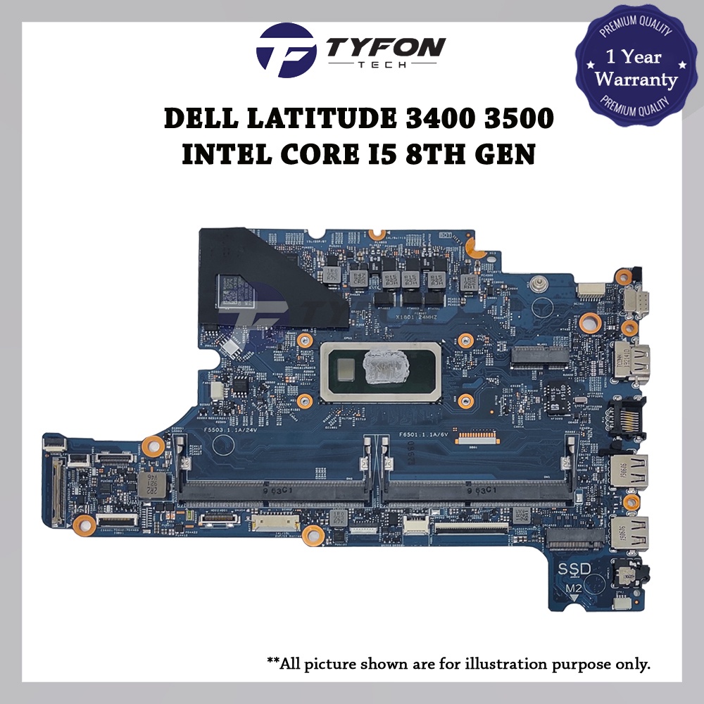 เมนบอร์ดแล็ปท็อป Dell Latitude 3400 3500 i5 8th Gen 0K3FRD 0X7J0V 17938-1 (ตกแต่งใหม่)