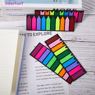 [InterfunT] กระดาษโน้ตมีกาว แบบใส เรืองแสง 10 สี สําหรับโรงเรียน สํานักงาน [ใหม่]