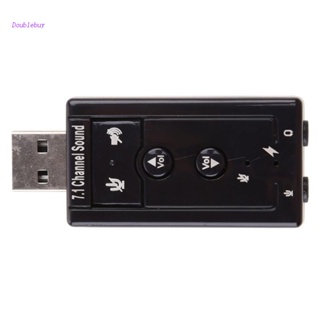 Doublebuy อะแดปเตอร์การ์ดเสียงภายนอก USB 2.0 เป็นไมโครโฟนตัวเมีย 7.1